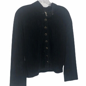 Victorian button up jacket Seattle velour Med